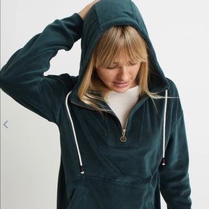 Marine Layer Green velour hoodie size Small